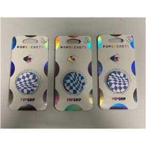 PopSockets PopGrip Checker Cell Phone Grip & Stand - Blueberry Checker 3 Pk